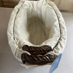 Mainstays Cream and Brown Woven Basket